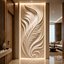 Painel de parede moderno com penas, decoração em baixo-relevo, mural STL CNC 56
