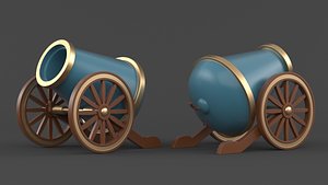 Circus Cannon 3D model