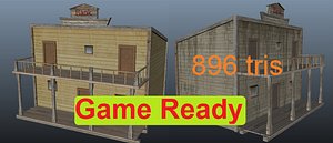 west western bank 3d obj