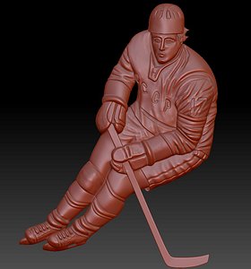 3d model hockey player