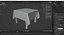 Table with tablecloth 2 3D