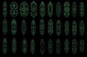 collection of fractal shapes 3D print model 3D