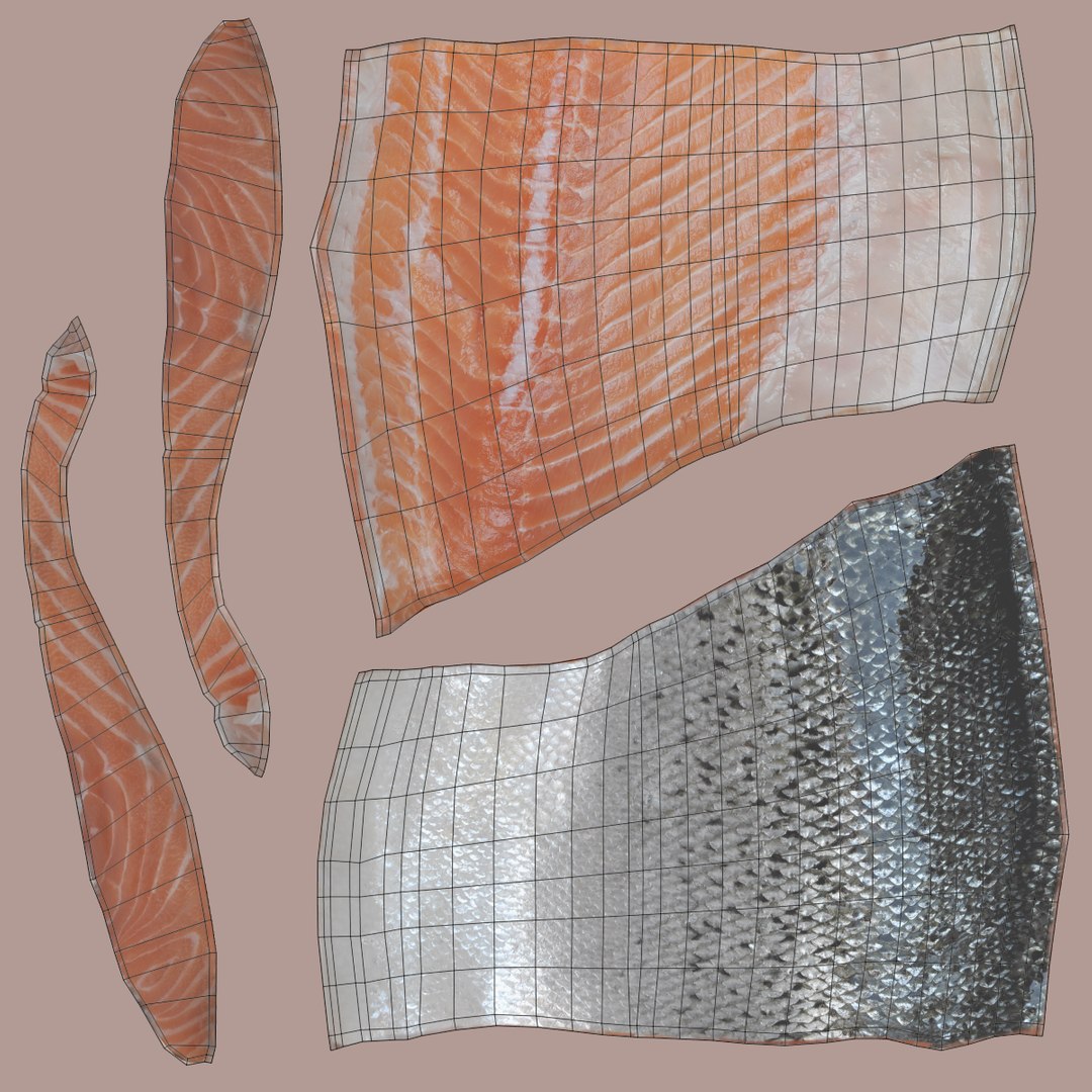 3D model salmon fillet https://p.turbosquid.com/ts-thumb/Zx/138zy8/JFQNK8ny/salmonfilletuv/png/1498674965/1920x1080/fit_q87/493d6322f9f9e21d7a5172671725afb8ab71ee26/salmonfilletuv.jpg