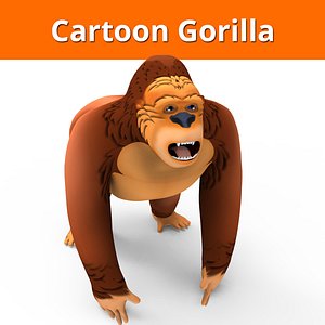 cartoon gorilla 3D model