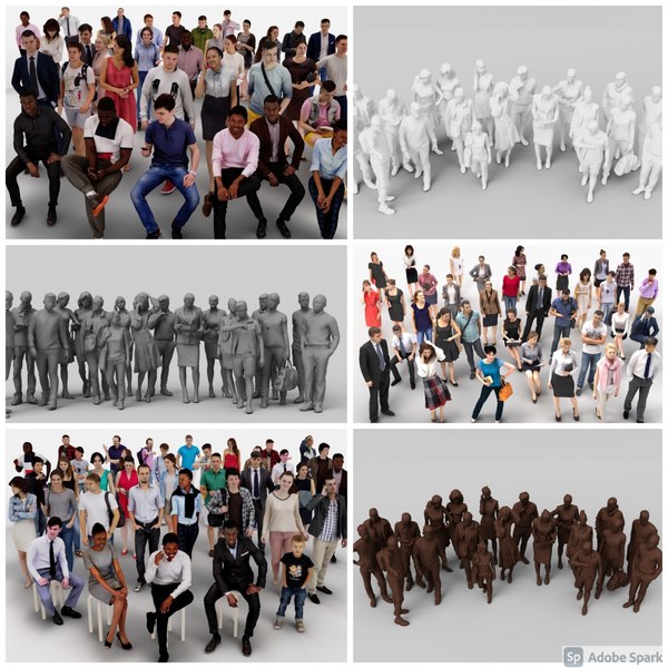 182X 3D People MEGAPACK model