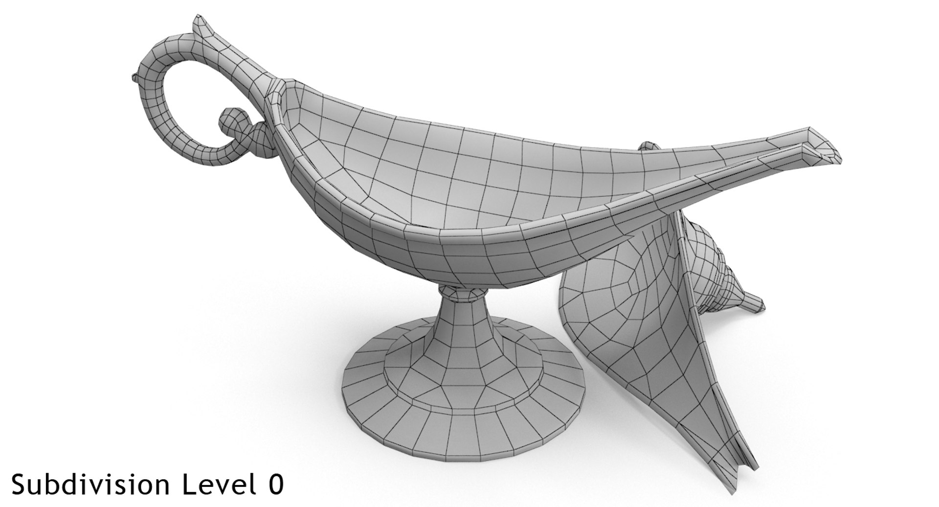 Aladdin Magic Lamp Vintage 3D Model - TurboSquid 1335206