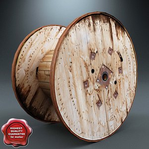 3dsmax wooden cable reel