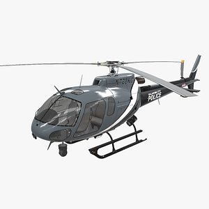 3D helicopter as-350 oklahoma city model