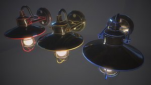 INDUSTRIAL WALL LAMP PBR Low-poly 3D model