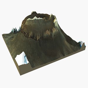 3d model mountain volcano