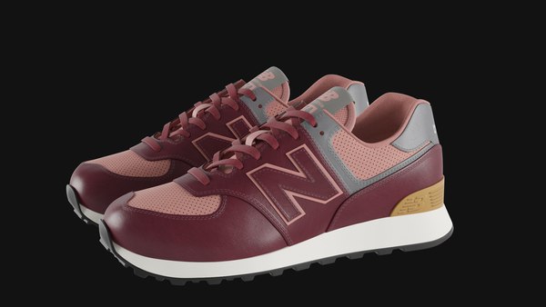 modelo 3d New Balance 574 Rojo - TurboSquid 1856306