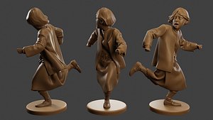 3D ww2 Scared Girl SG1 005