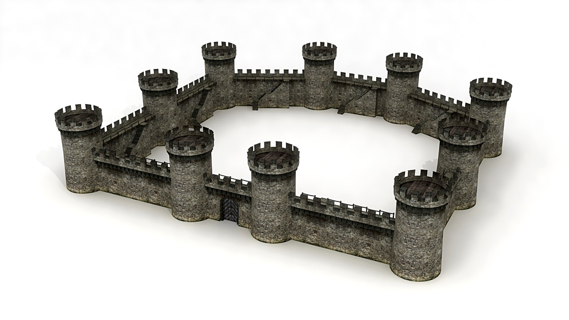 Castle Wall 3d Max