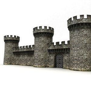 castle wall 3d max