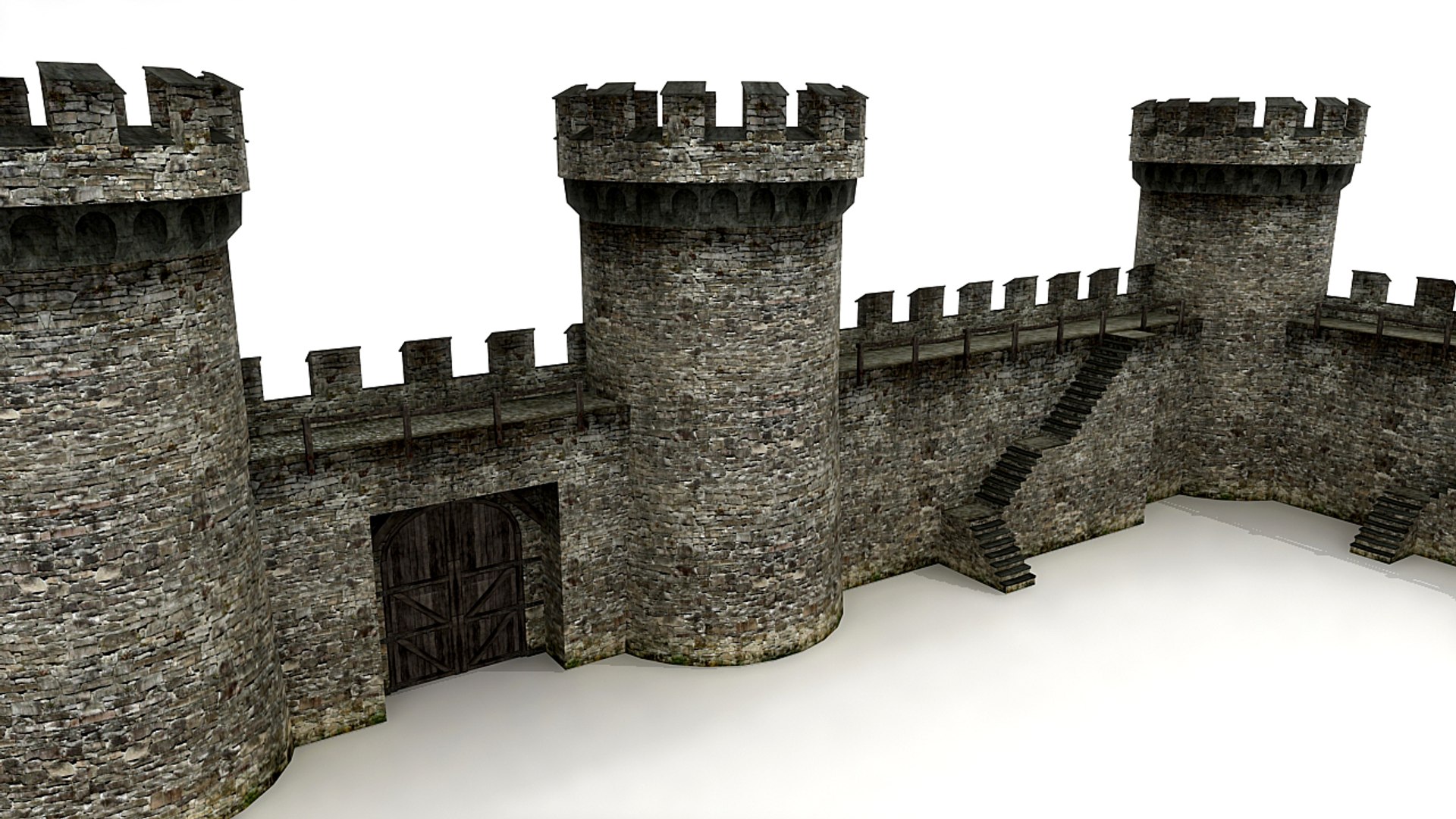 Castle Wall 3d Max