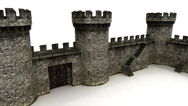 castle wall 3d max