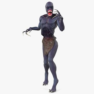 scary creature standing pose 3D model