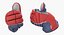 Hockey Gloves Thumb Up Pose 3D Model