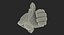 Hockey Gloves Thumb Up Pose 3D Model