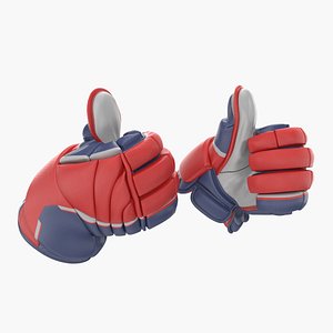hockey gloves thumb pose 3D model