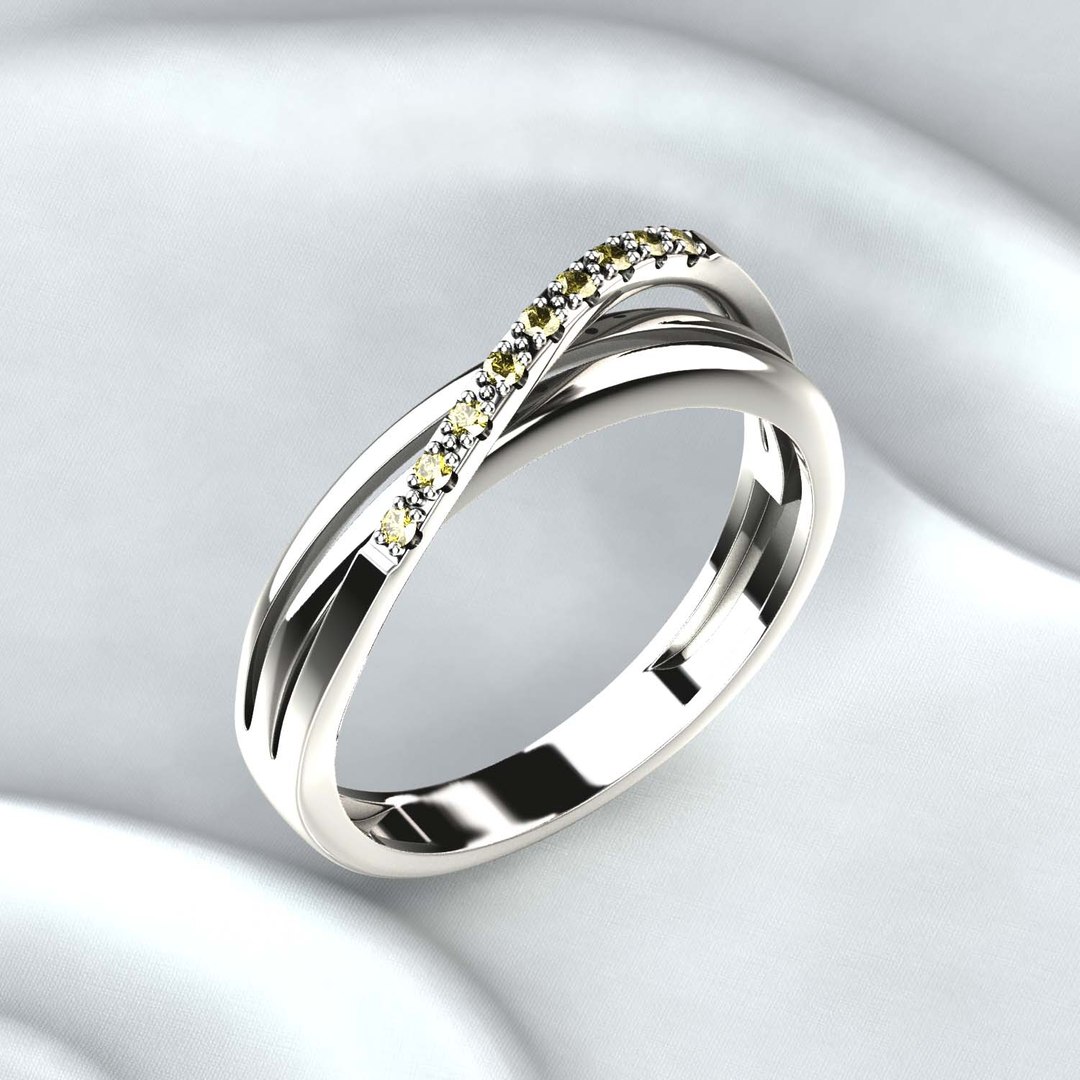Elegant Lines Gold Ring model - TurboSquid 1779244