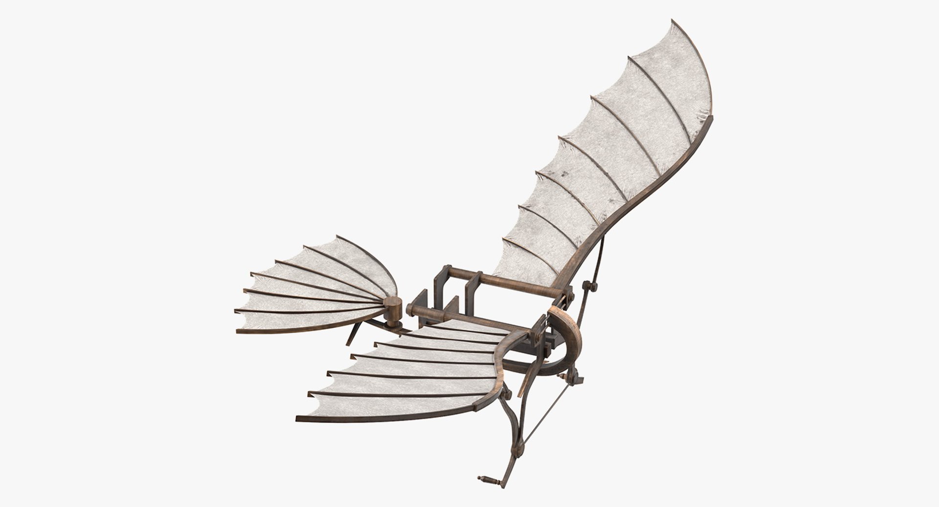 Leonardo da Vinci Glider Rigged for Cinema 4D 3D model preview