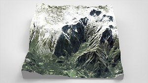 Mountain landscape Kleiner Hochkasten Austria 3D model