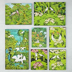 Balinese Garden Bird Paintings 3D model