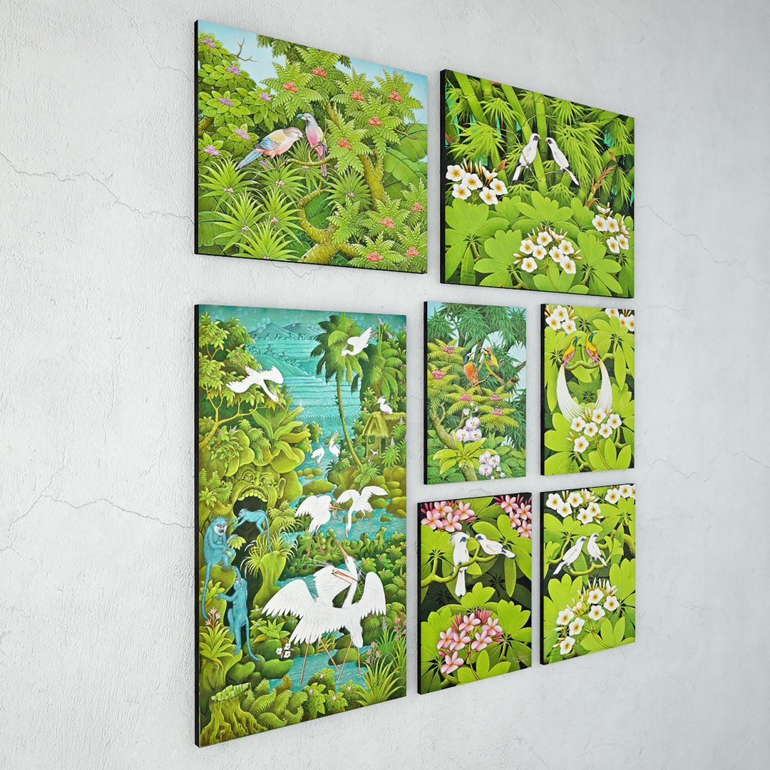 Balinese Garden Bird Paintings 3D model https://p.turbosquid.com/ts-thumb/Zx/e3l80p/wD/balinesegardenbirdpaintingspreview2/jpg/1693664245/1920x1080/fit_q87/627935029786b60591708316e3f637c626dd3556/balinesegardenbirdpaintingspreview2.jpg