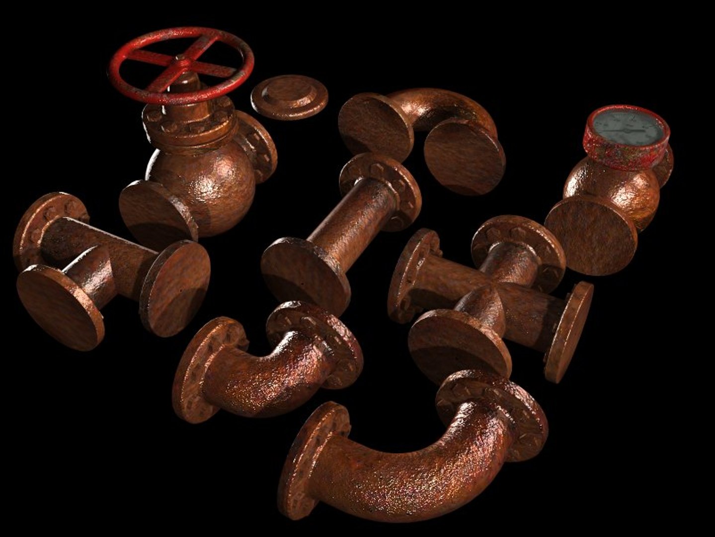 3d Model Pipe Valve