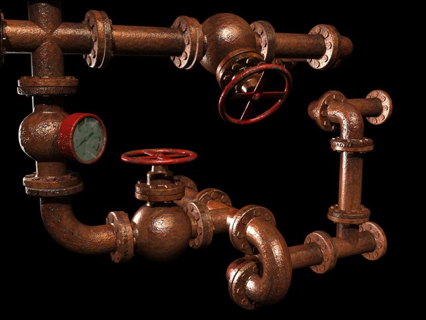 3d Model Pipe Valve