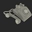 red rotary phone obj