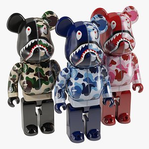 Bearbrick Bape ABC Camo Shark