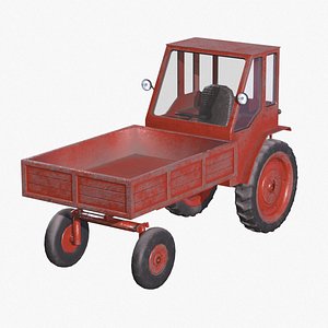 3D T-16 old soviet tractor farm
