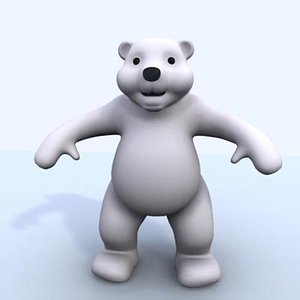 3d model cute polar bear