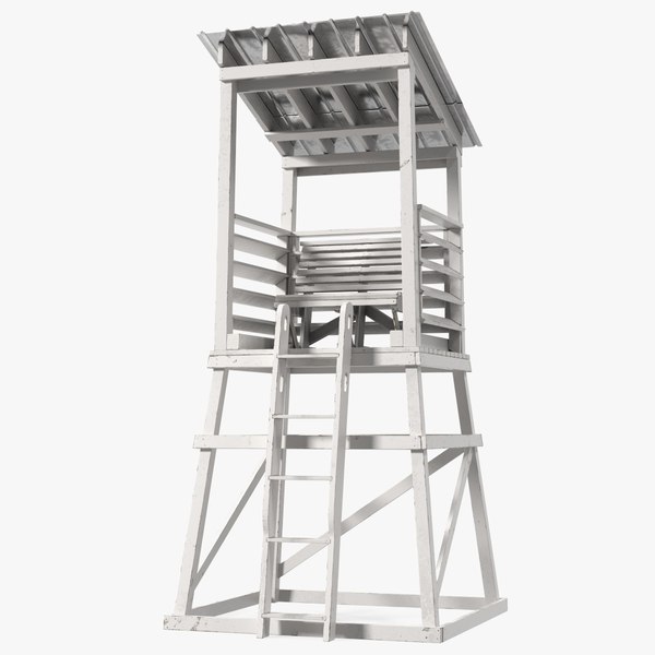 Small Wooden Lifeguard Station White New model