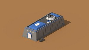 3D model hangar building