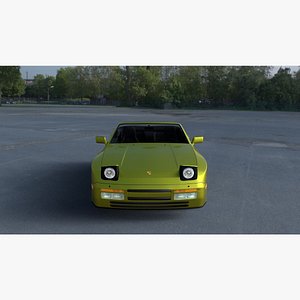 Porsche 944 Cabriolet w interior top down HDRI
