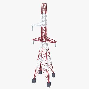 Transmission Tower 220kv Lowpoly