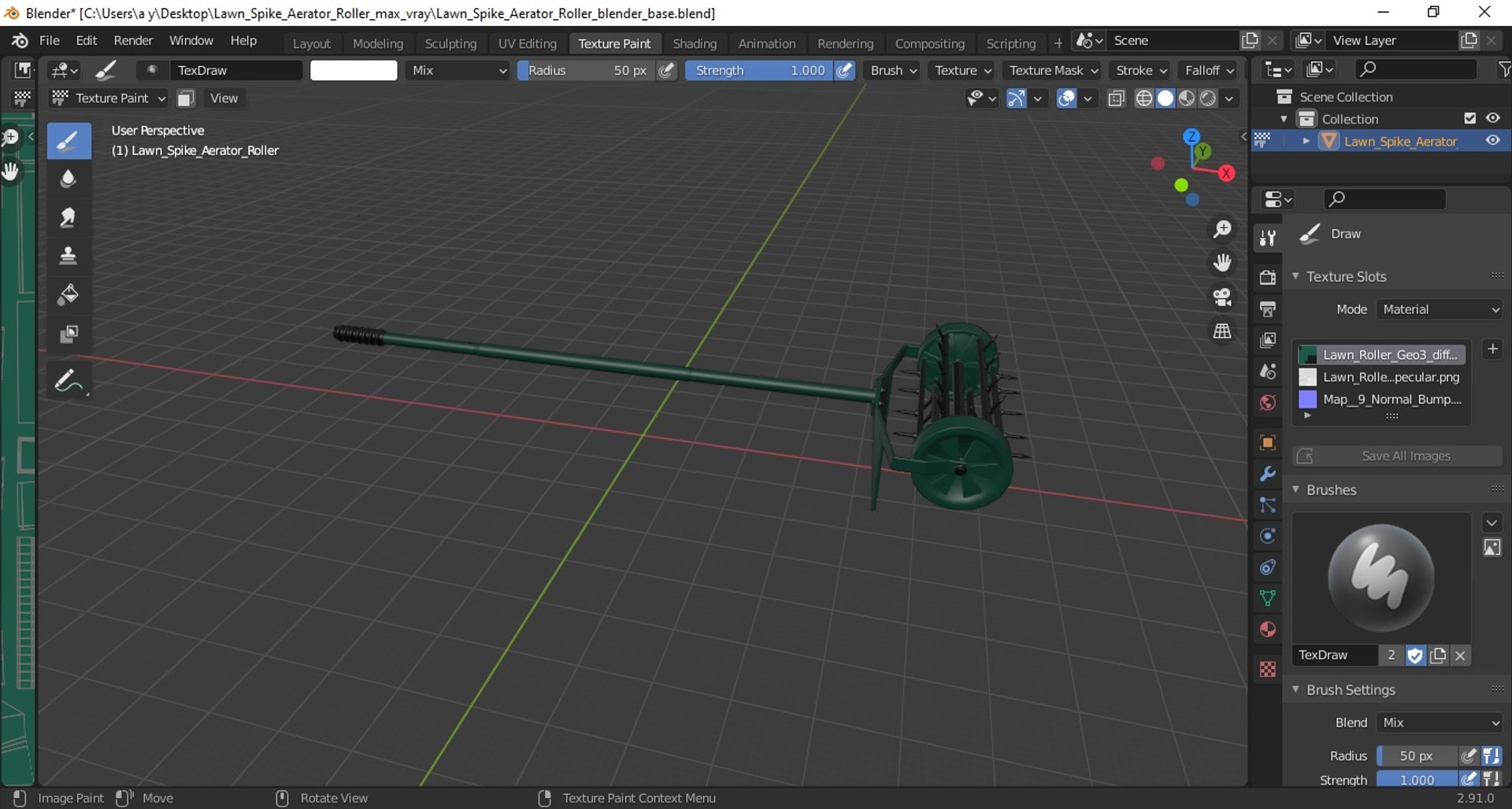 lawn spike aerator roller 3D model https://p.turbosquid.com/ts-thumb/Zy/CIcg7O/XMmD91K9/lawnspikeaeratorrollermb3dmodel020/jpg/1608579135/1920x1080/fit_q87/009b50023a42a49a47db1eb04c1fd9118733cc0b/lawnspikeaeratorrollermb3dmodel020.jpg