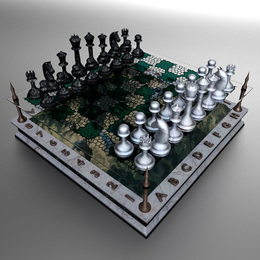 3d настольные игры. Шахматная доска 3d модель. Шахматная доска в 3d Max. Шахматы в ландшафте. Настольная игра 3д макет.