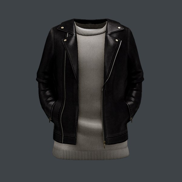 3D male jacket leather TurboSquid 1445788
