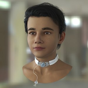 Tracheostomy Tube with Neckband Installed on Patient