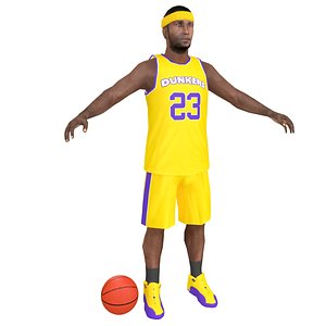 3D basketball player ball model
