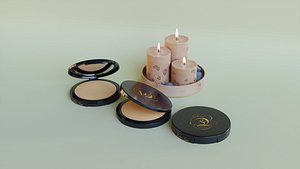 Realistic Compact powder cosmetic