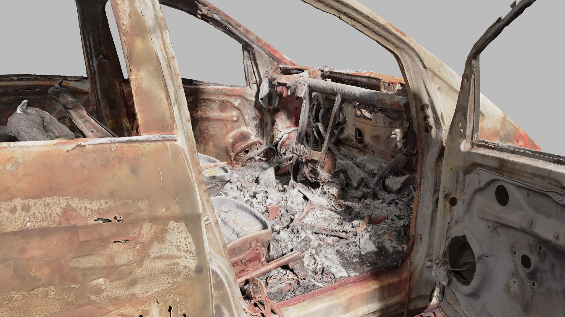 3D Burned Destroyed Car Scanned PBR Model - TurboSquid 1846280