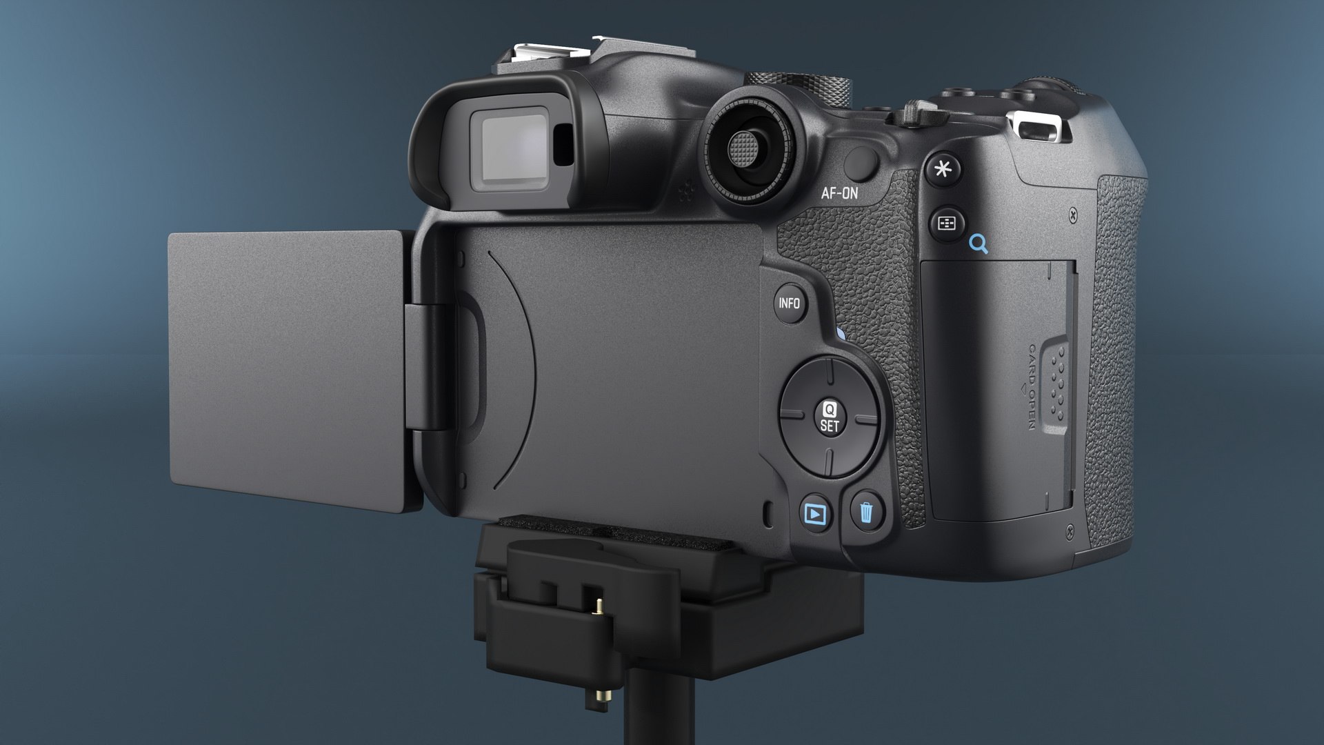 3D Canon EOS R7 Camera on Tripod model https://p.turbosquid.com/ts-thumb/Zy/WB3vVG/6z/canon_eos_r7_camera_on_tripod_005/jpg/1734684503/1920x1080/fit_q87/9659759f62cc881aedbb286121a57b80aa840a91/canon_eos_r7_camera_on_tripod_005.jpg