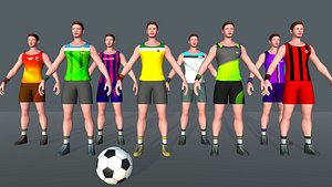 Soccer Avatar Animations 3D model