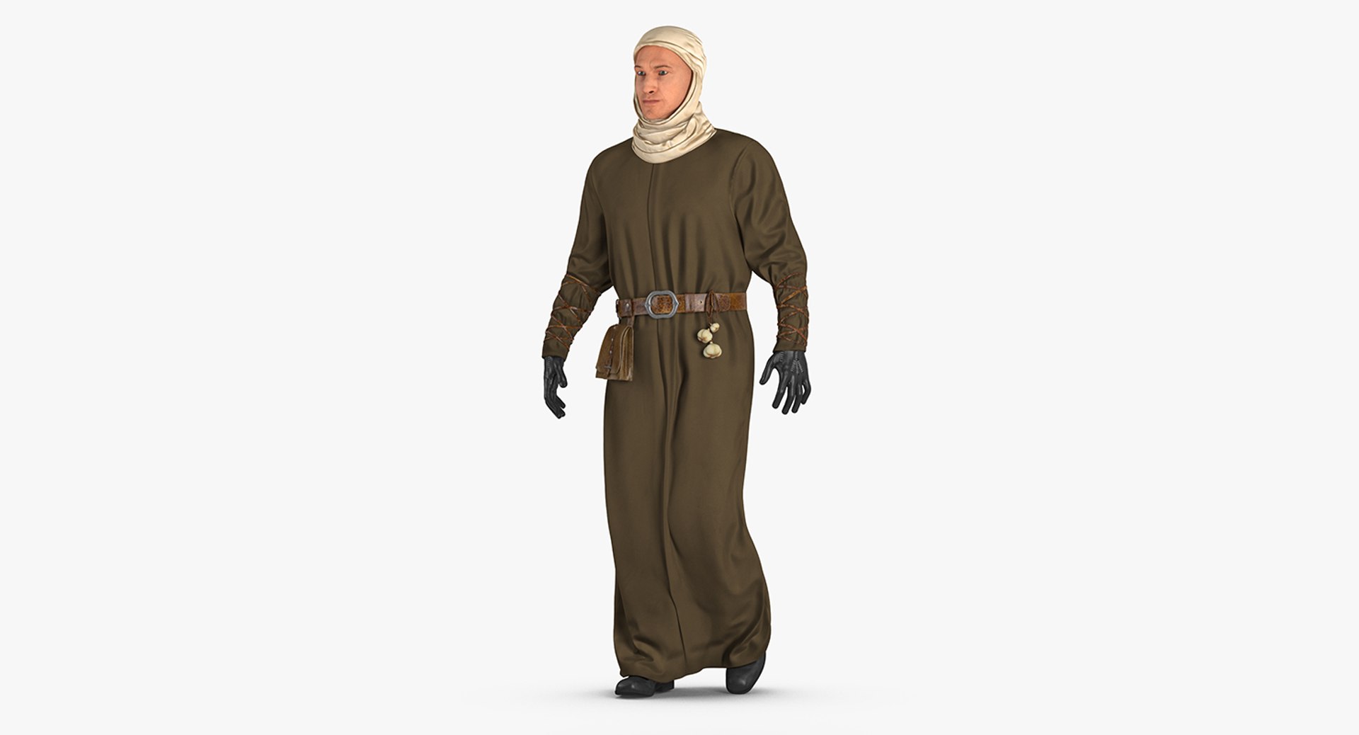 Medieval Man Rigged 3D Model 3D model preview