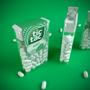 Tictac packaging C4d native 3D model